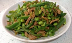 青椒毛豆肉丝