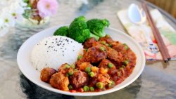 茄汁牛肉丸子烩饭