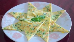 韭苔鸡蛋饼#急速早餐#