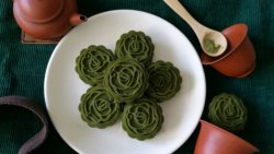 抹茶绿豆糕(植物油版)