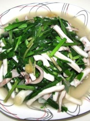 韭菜炒鱿鱼