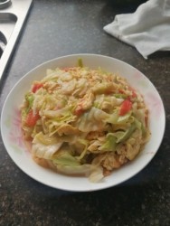 包菜炒西红柿鸡蛋