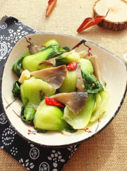 小青菜炒平菇
