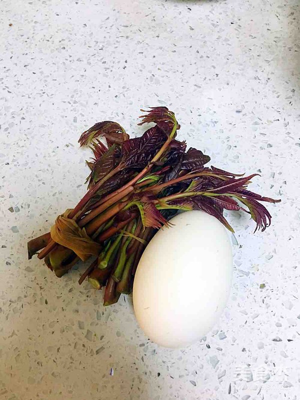 [10图]椿芽炒鹅蛋～属于这个春天的味道的家常做法,配方,步骤图解