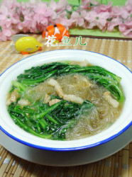 猪肉粉丝煮蒿菜