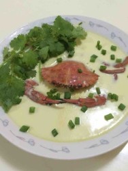 螃蟹干贝蒸蛋